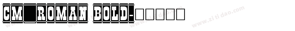 CM_Roman Bold字体转换